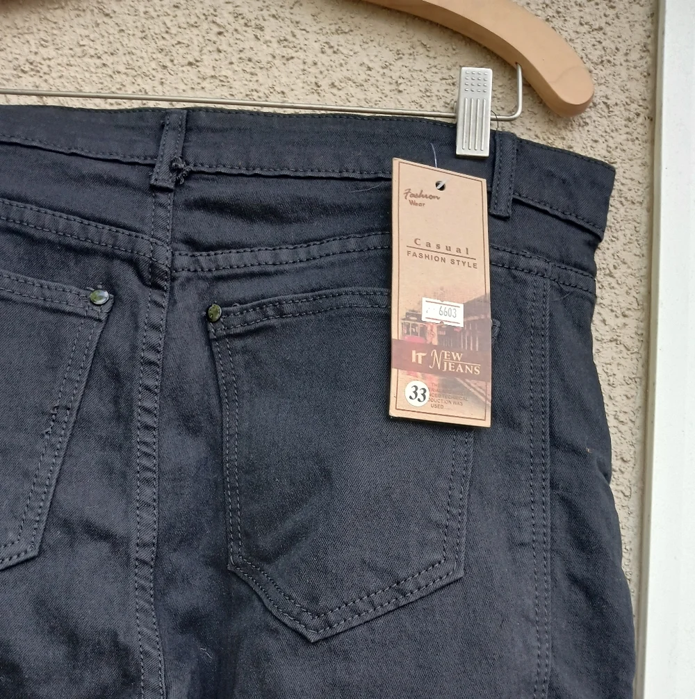Black Biker Jeans